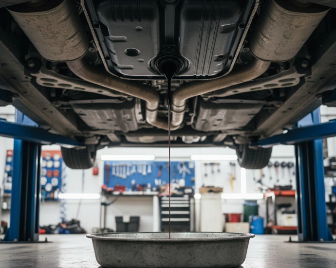 vidange d'une voiture